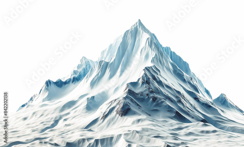 Wallpaper Mural Snow mountain isolated on white background Torontodigital.ca