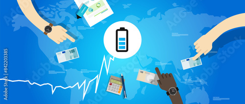 Battery lithium energy storage price goes up rising increase in global commodity market trade export transaction