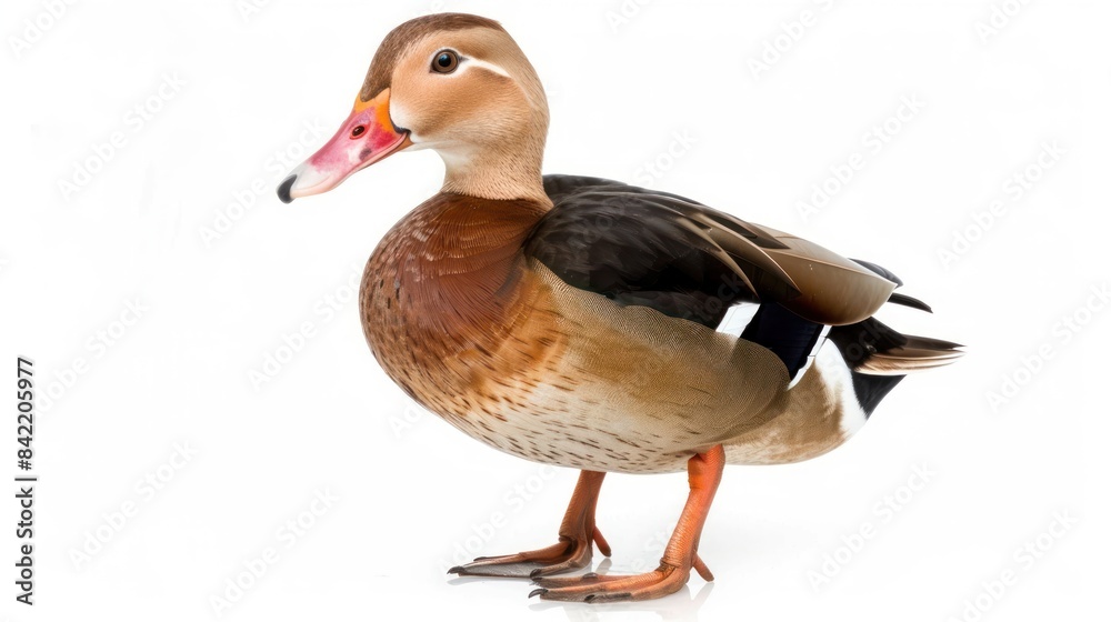 Obraz premium Black-Bellied Whistling Duck on white background , 