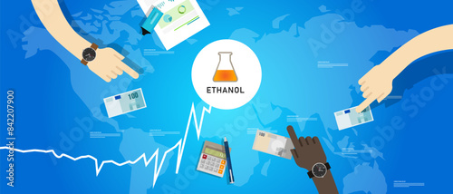 Ethanol price goes up rising increase in global commodity market trade export transaction