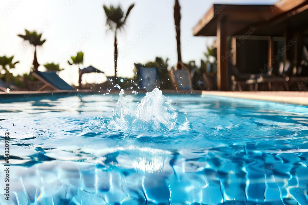 Fototapeta premium swimming pool in the tropical resort