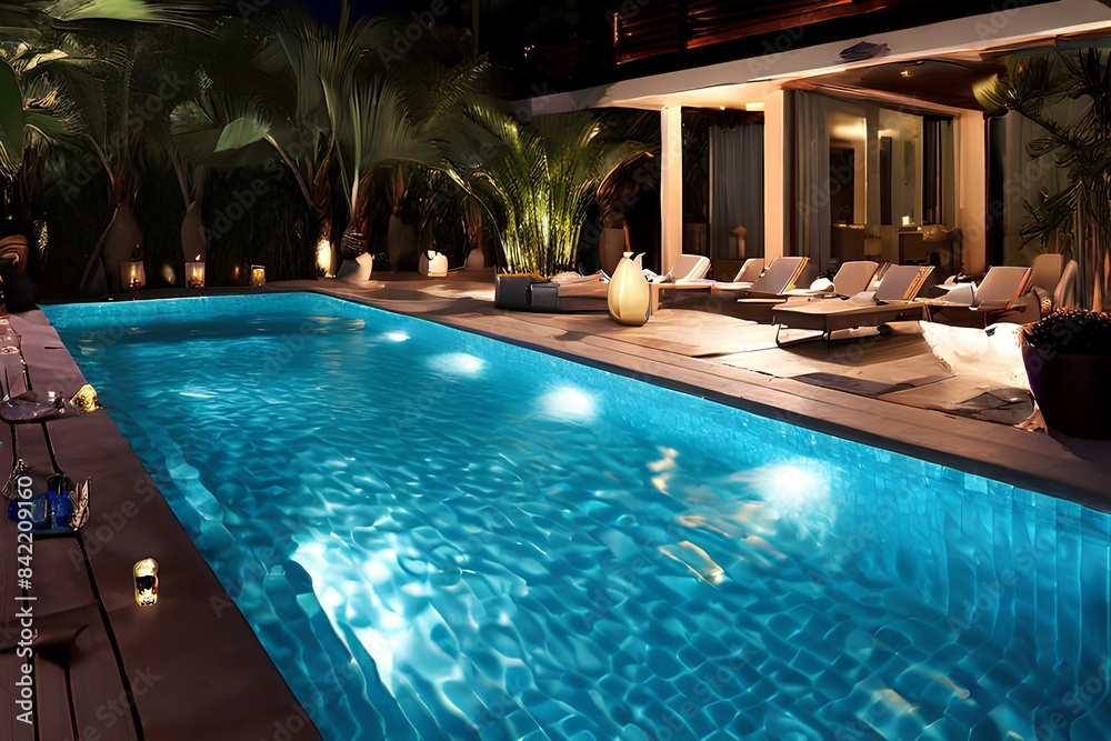 Obraz premium swimming pool in hotel