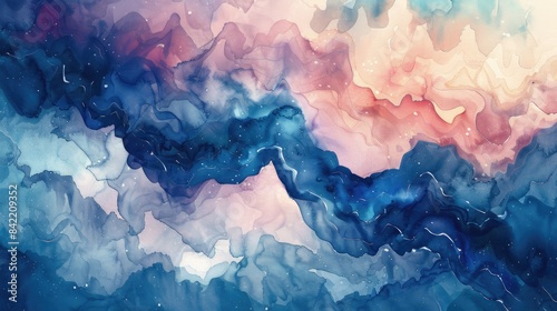 Watercolor background in abstract style photo