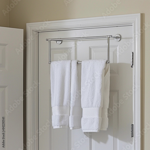 Over-Door Towel Rack for Streamlined Bathrooms – Convenient and Space-Saving