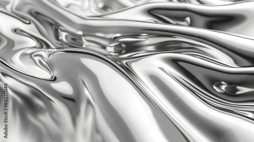 3d render of liquid silver metal, chrome fluid and wavy abstract background. 3d render of liquid silver metal, chrome fluid and wavy abstract background.