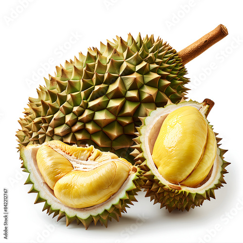 durian isolated on white background photo