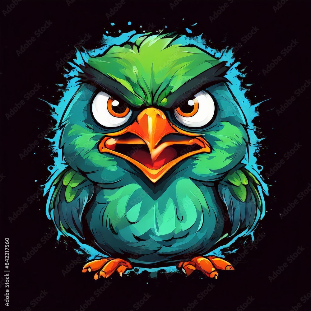 Naklejka premium a red bird, ai image generator