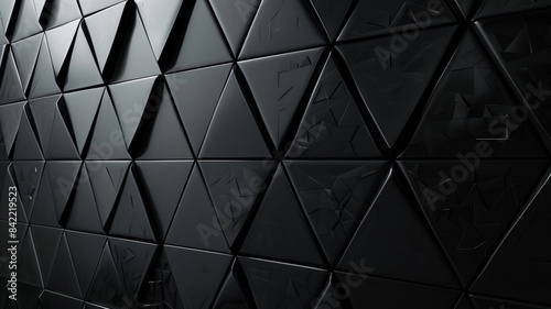 Close-up of black wall with diamond pattern