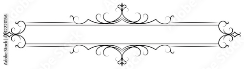 vintage horizontal frame Label lines for making catalogs and brochures for coffee shops and boutiques.