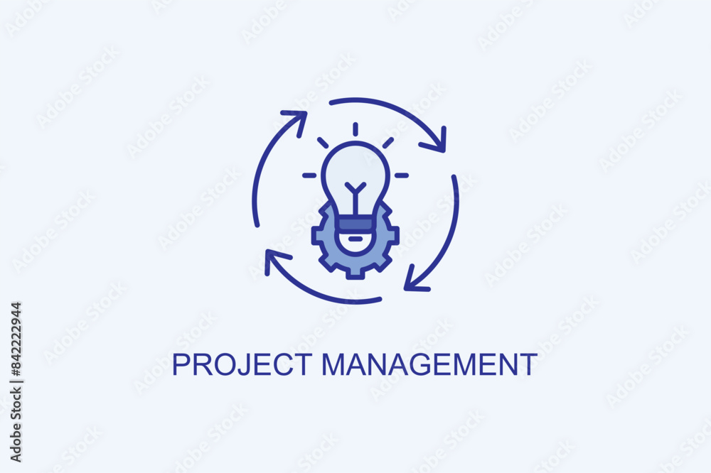 Project Management Vector Icon Or Logo Illustration Project Management Vector Icon Or Logo Illustration