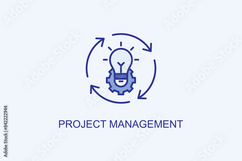 Project Management Vector Icon Or Logo Illustration