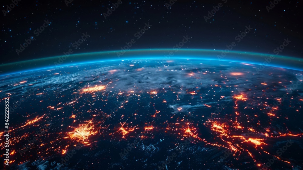 Obraz premium Global network and connection background