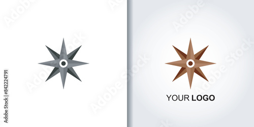 compass needle logo template