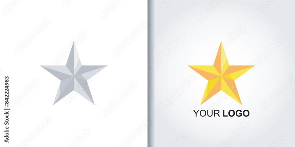 Obraz premium colorful star logo template