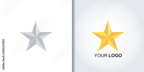 colorful star logo template