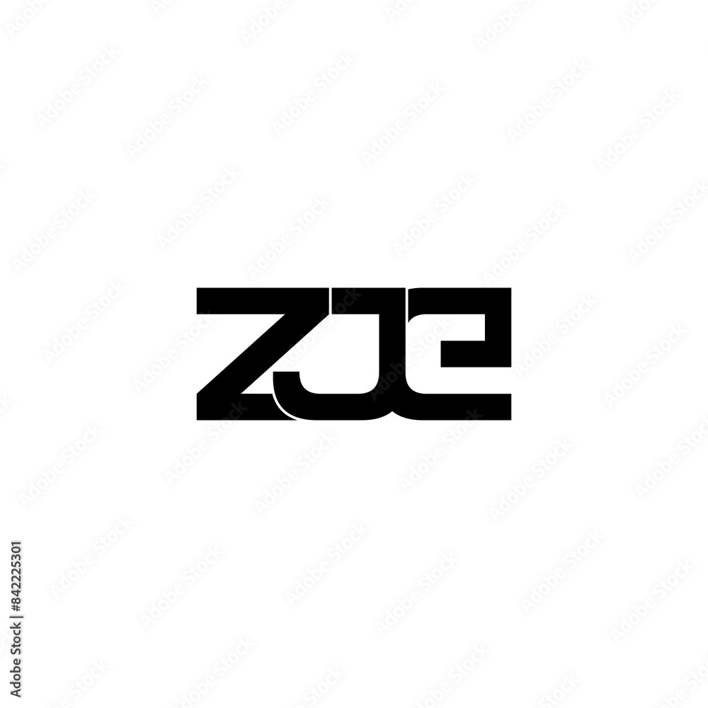 Fototapeta premium zje typography letter monogram logo design