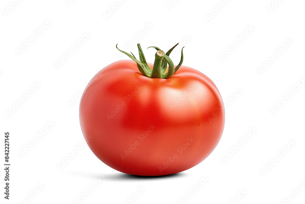 Red Tomato with Green Stem | Isolated on Transparent & White Background | PNG File with Transparency Red Tomato with Green Stem | Isolated on Transparent & White Background | PNG File with Transparency