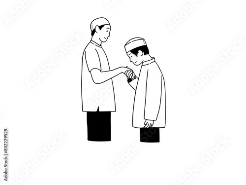 Family forgive each other at eid