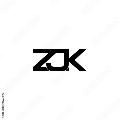 zjk lettering initial monogram logo design