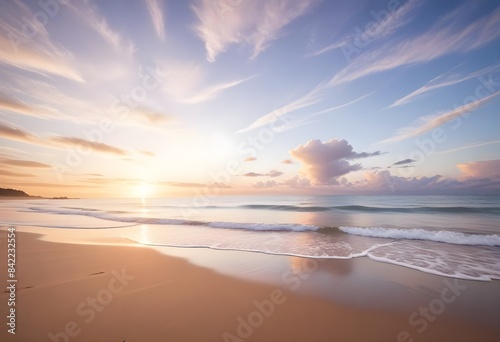 Beautiful sea  aesthetic  vibrant  sky  wave. 