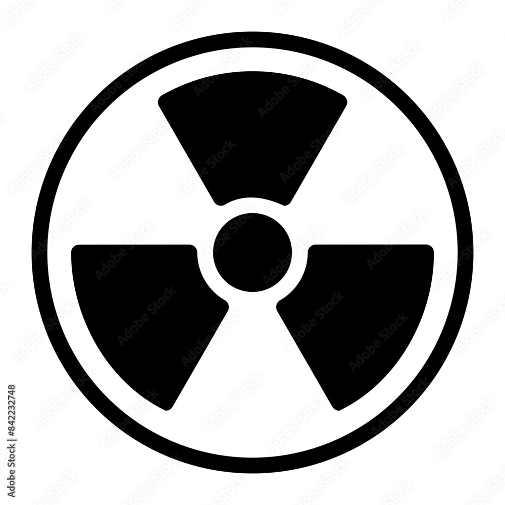 Fototapeta premium nuclear glyph icon