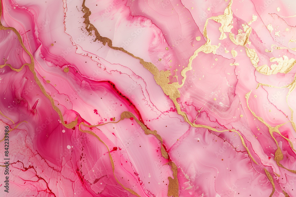 pink marble gradient with golden lines, abstract pink marble gradient with golden lines, abstract