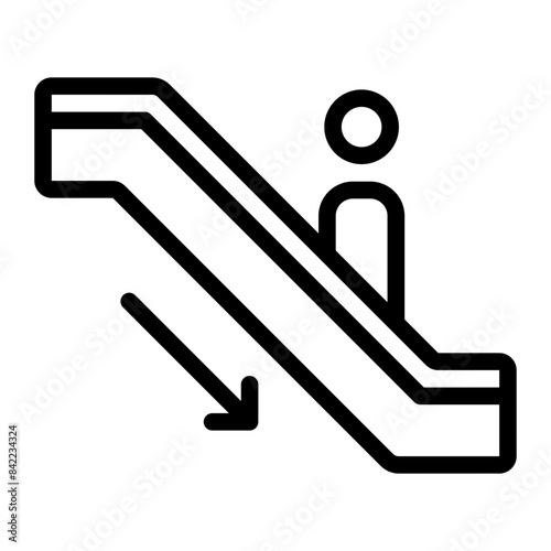 escalator line icon