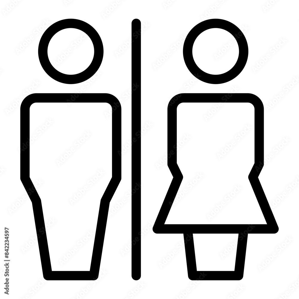 restroom line icon restroom line icon