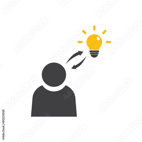 Idea icon flat design