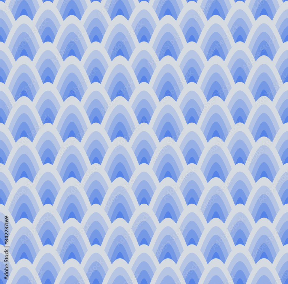 Traditional Japanese wave seamless pattern