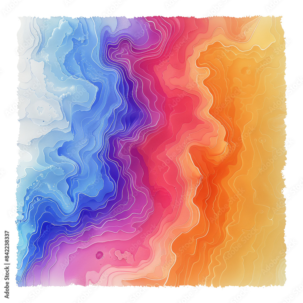 Vibrant abstract art blending vivid colors in a fluid, wavy pattern, creating a stunning and dynamic visual experience. Isolated on transparent background Vibrant abstract art blending vivid colors in a fluid, wavy pattern, creating a stunning and dynamic visual experience. Isolated on transparent background