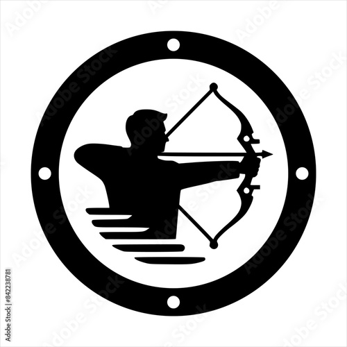 Archery simple design logo template