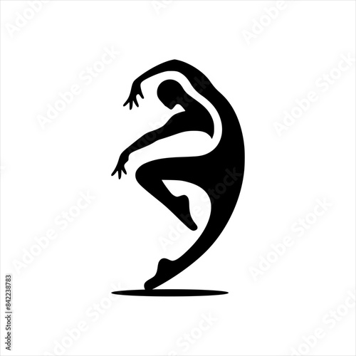 Gymnastic simple design logo template