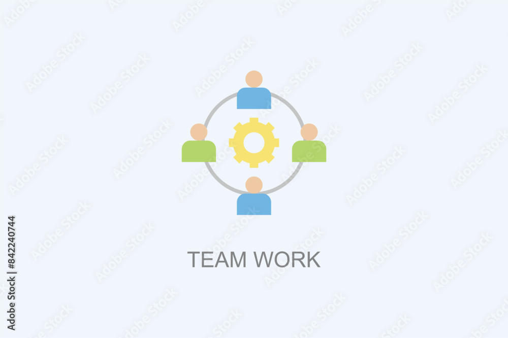 Team Work Vector Icon Or Logo Illustration Team Work Vector Icon Or Logo Illustration