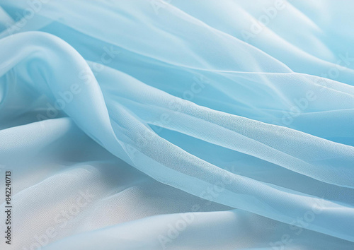 水色のオーガンジーのイメージ背景

