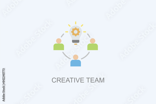 Creative Team Vector Icon Or Logo Illustration