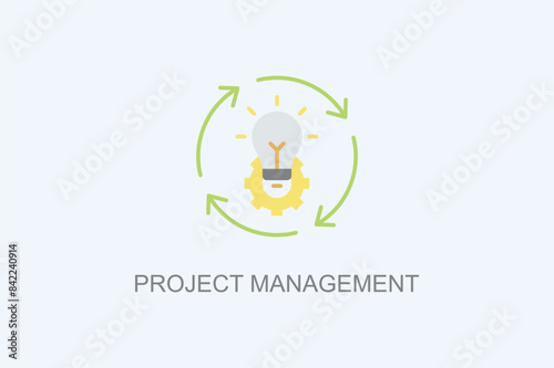 Project Management Vector Icon Or Logo Illustration
