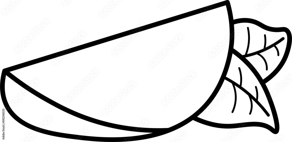 Mango vector outline illustration Mango vector outline illustration