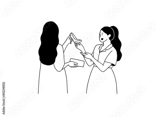 Shoes seller and buyer