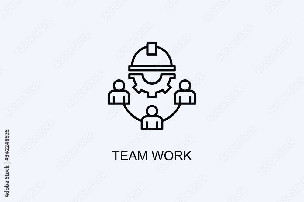 Team Work Vector Icon Or Logo Illustration Team Work Vector Icon Or Logo Illustration