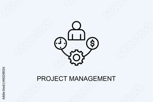 Project Management Vector Icon Or Logo Illustration