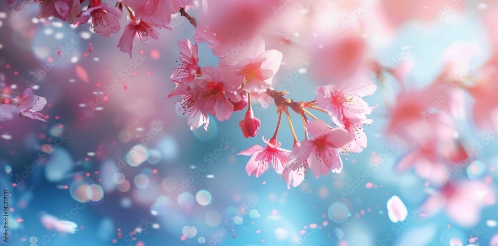 Pink Flower Petals in Natural Landscape