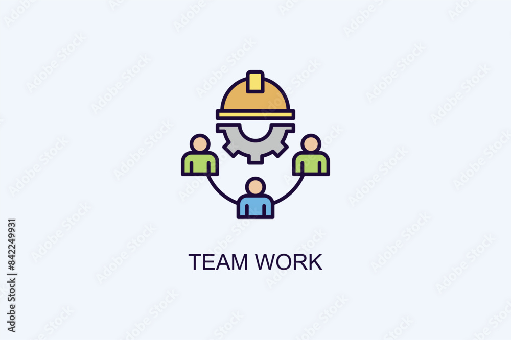 Team Work Vector Icon Or Logo Illustration Team Work Vector Icon Or Logo Illustration