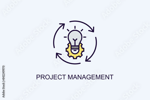 Project Management Vector Icon Or Logo Illustration