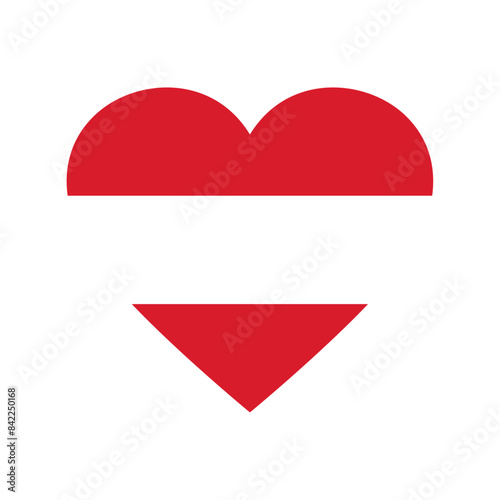Austria flag in heart shape Free Download Austria flag in heart shape - GFXLoad