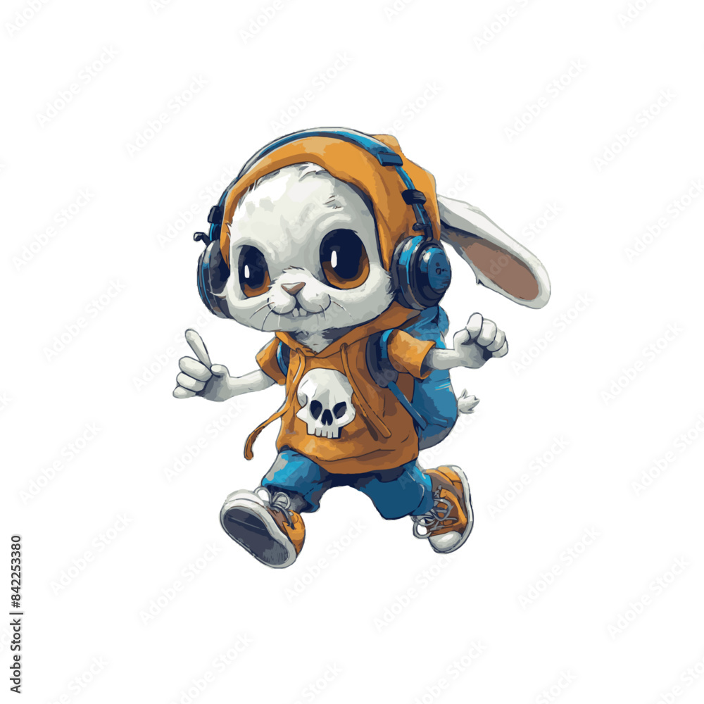 Naklejka premium rabbit_run generated ai