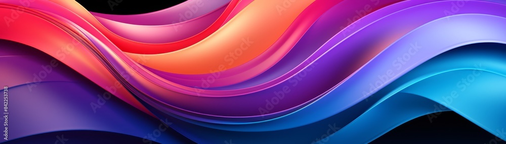 Colorful abstract wave patterns, dynamic energy Colorful abstract wave patterns, dynamic energy