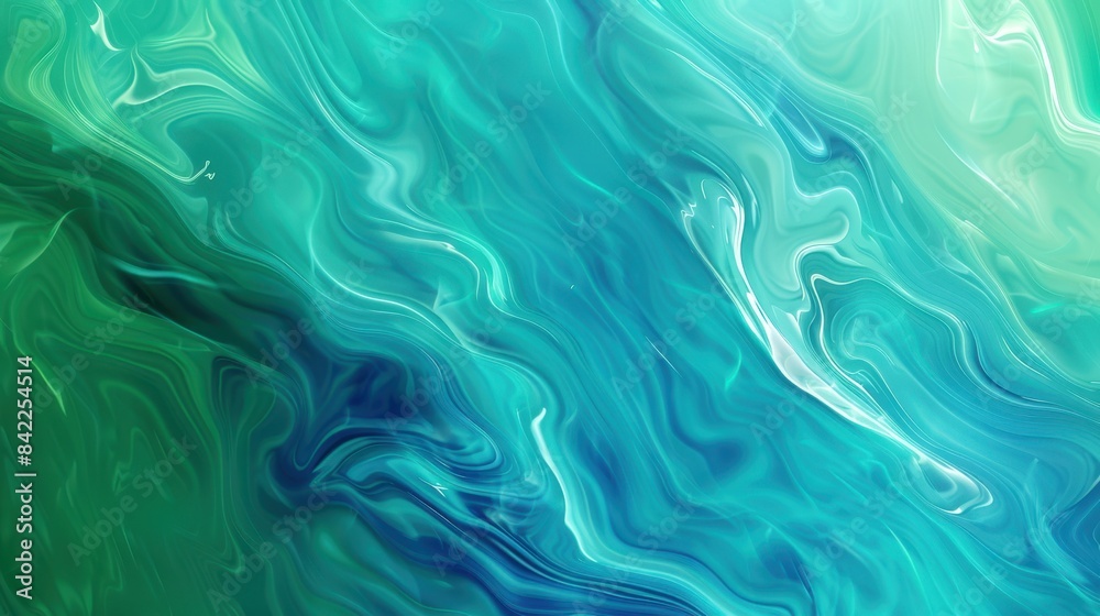 Blue green saturated vivid color blend. Modern design template for posters