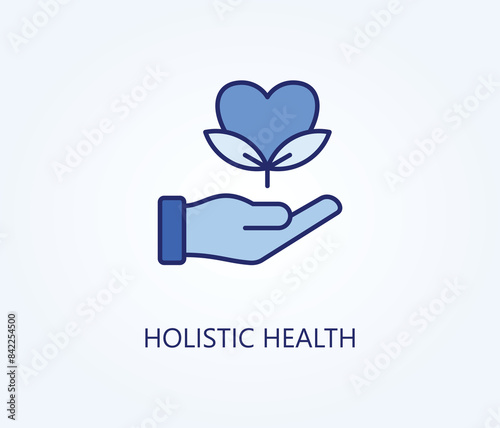  holistic health vector, icon or logo sign symbol illustration
