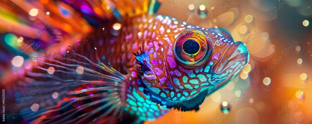 Obraz premium Immersive close-up capturing vibrant colors and intricate details